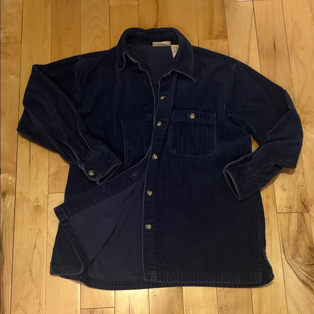 Vintage Faded Glory Navy Corduroy Shirt Jacket